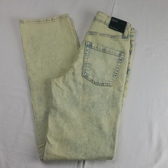 Wild Fable Women's 00 Light Green Acid Wash Jeans - Picture 4 of 16